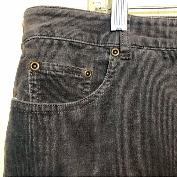 Charter Club Dark Gray Corduroy Pants with Flat Front, Straight Leg, size 20W - Picture 3 of 10